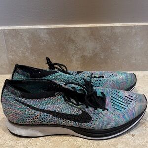 Nike Flyknit Racer in Black and Multicolor